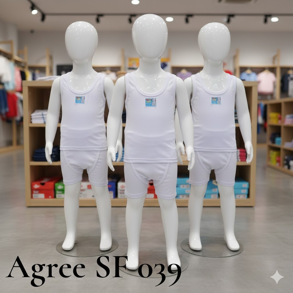 ( 3pc ) Singlet Agree SF 039 | Singlet Anak Agree | Kaos Dalam Agree | Kaos Singlet | Kaos Agree Kid