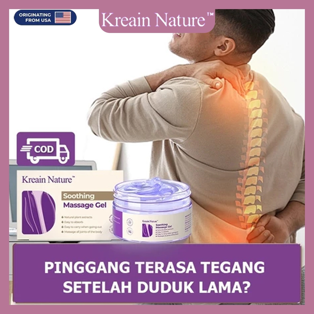 Kreain Nature Gel Perawatan Tulang Punggung    Kelebihan Produk:   Kombinasi herbal alami untuk keny