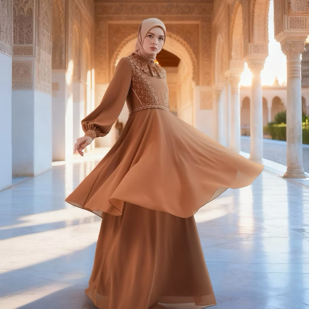 MANDJHA Yuna Dress By IVAN GUNAWAN - Busana Muslim Modest ORIGINAL