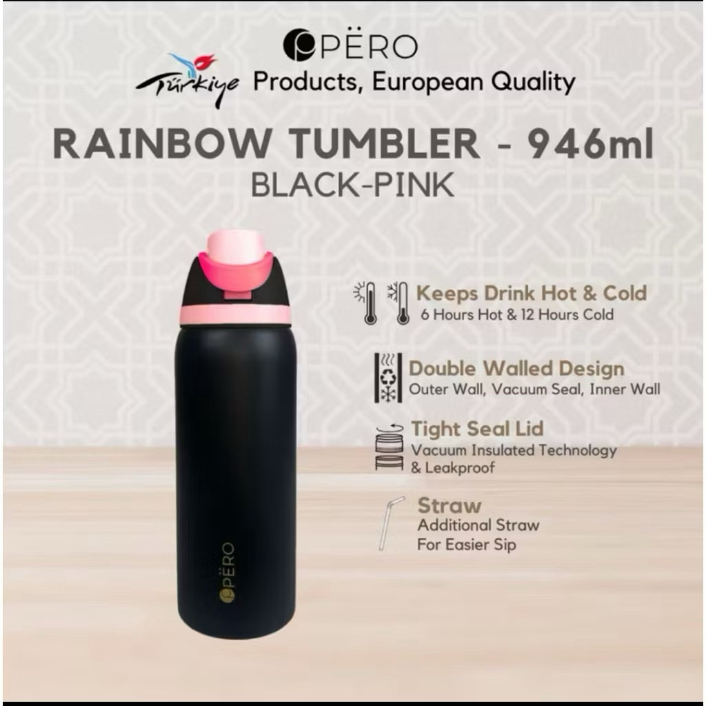 PERO TUMBLER BLACK PINK LIMITED EDITION