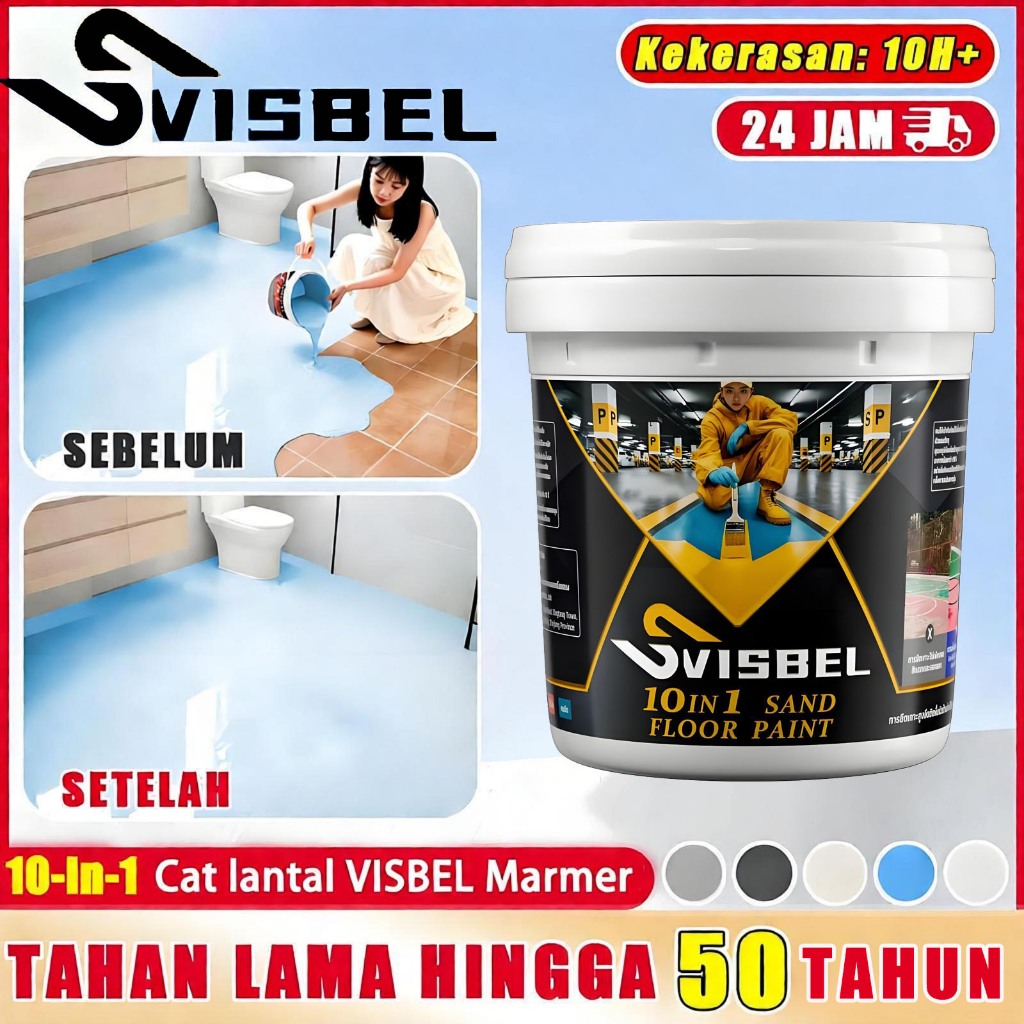 Cat epoxy lantai motif marmer Pasir epoxy lantai Tahan air gores Anti selip Untuk dalam ruangan Cat 