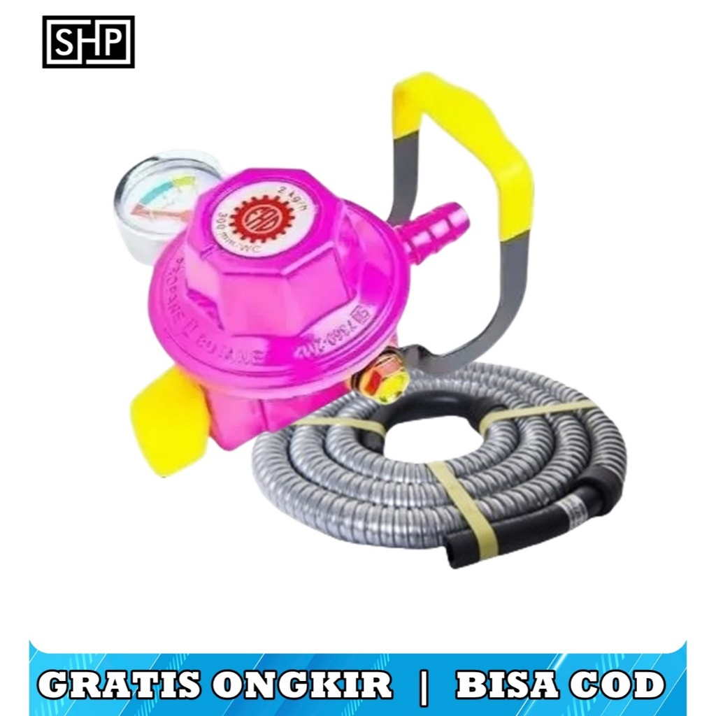SUPERSAFE SS-88P Regulator Tekanan Rendah SNI + SELANG GAS 1.8 METER