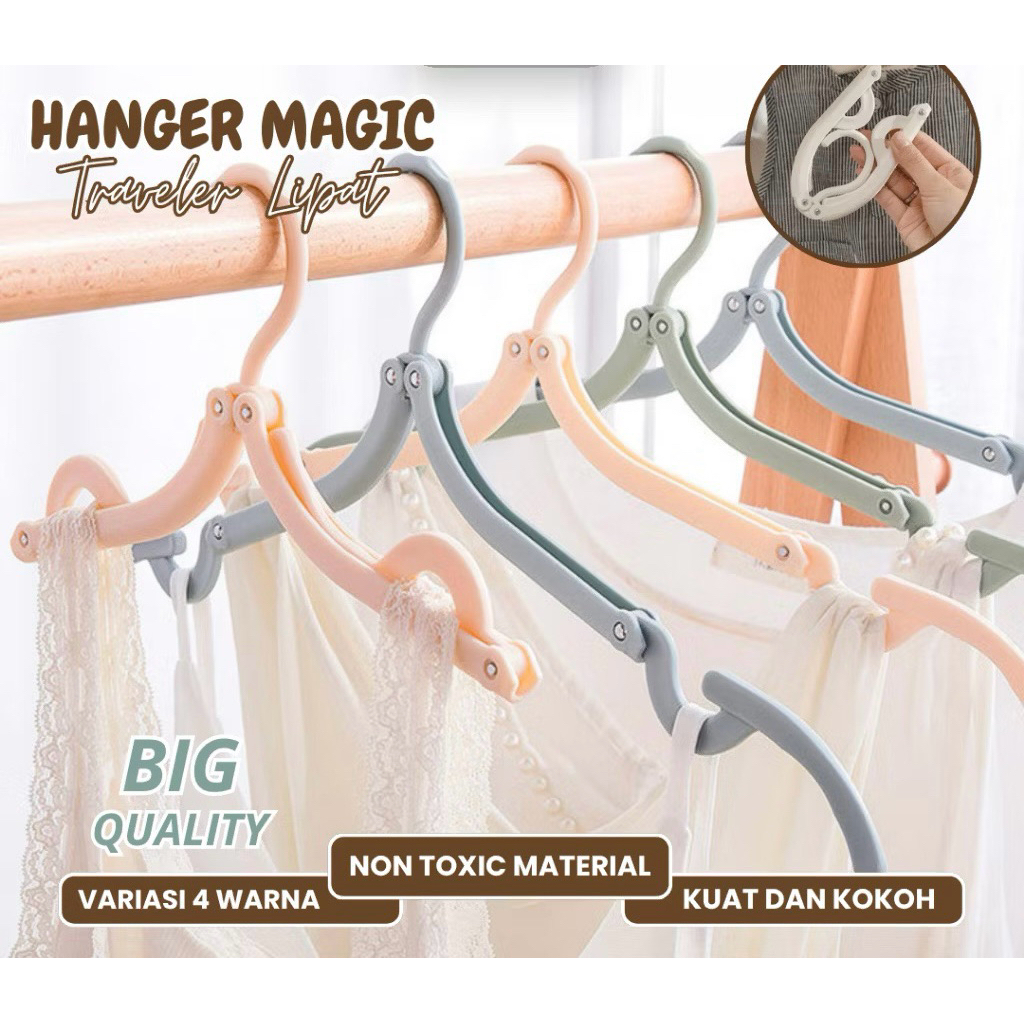Hanger Baju Lipat - Gantungan Baju Lipat - Hanger Baju
