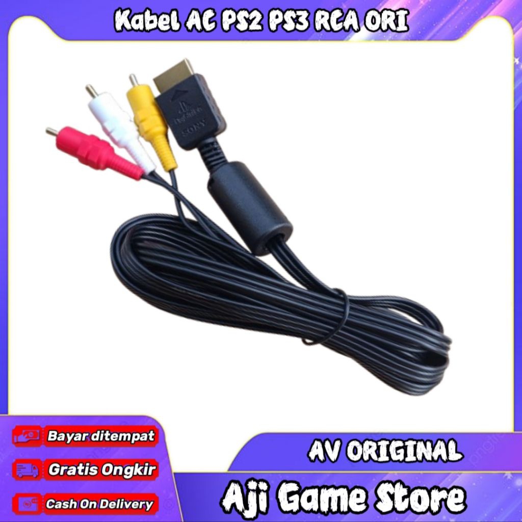 Kabel AV PS2 PS3 RCA ORI