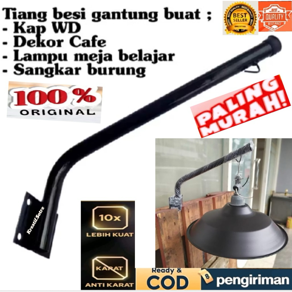 tiang penyangga cup lampu/WD gantungan tiang lampu/gantungan tiang lampu bahan besi antikarat