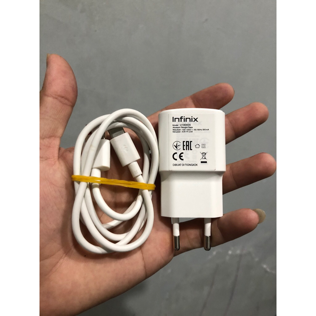 Charger infinix ori copotan 10w bekas hp asli
