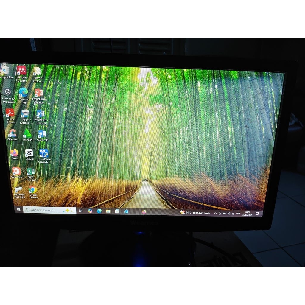 monitor 18inch wearnes jamur sedikit