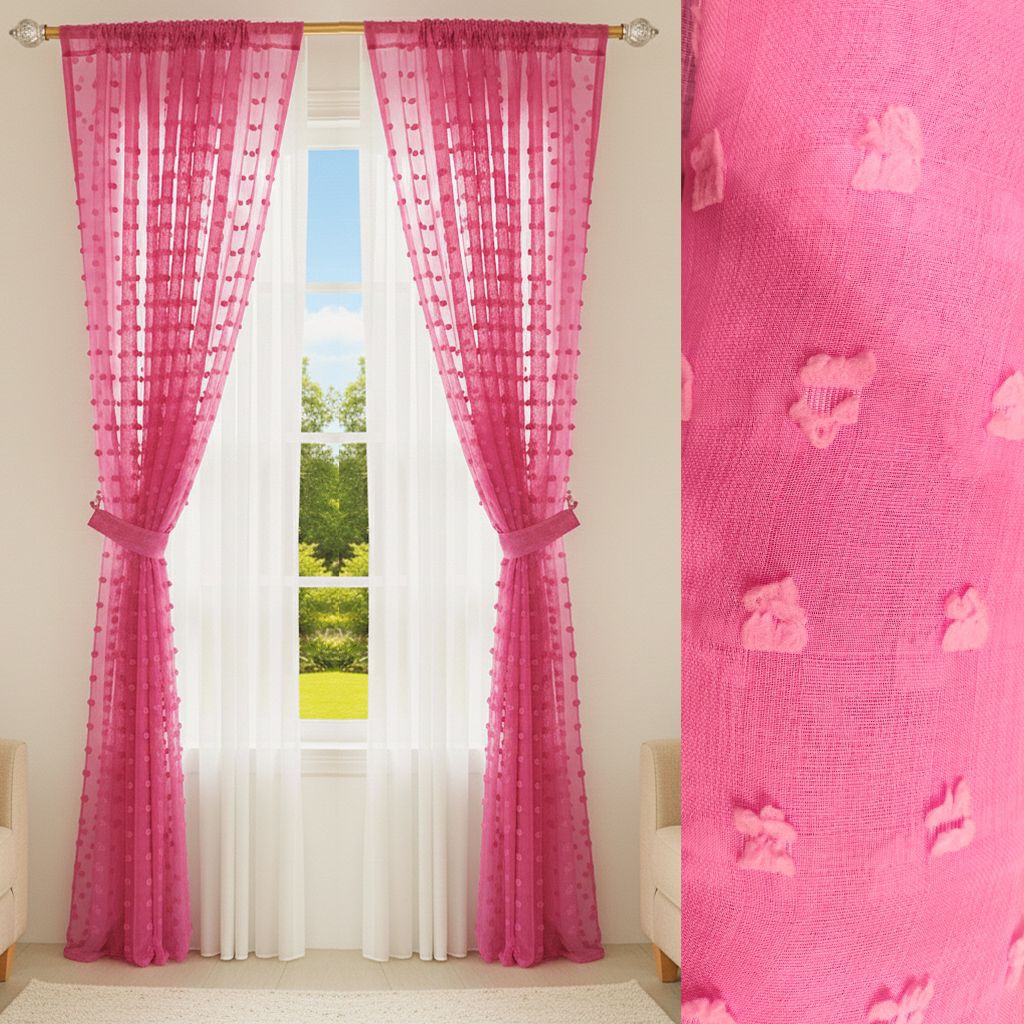 gorden vitrase rubi tile model serut tipis warna pink fanta hijau salem