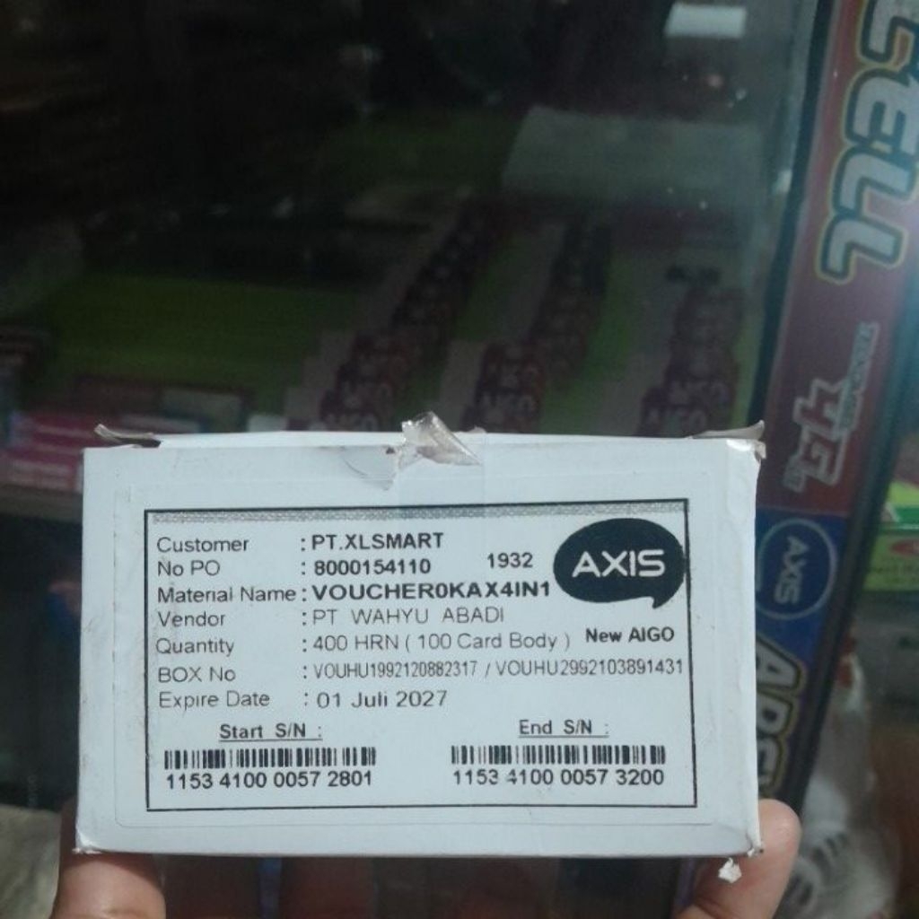 voucher Axis kosong
