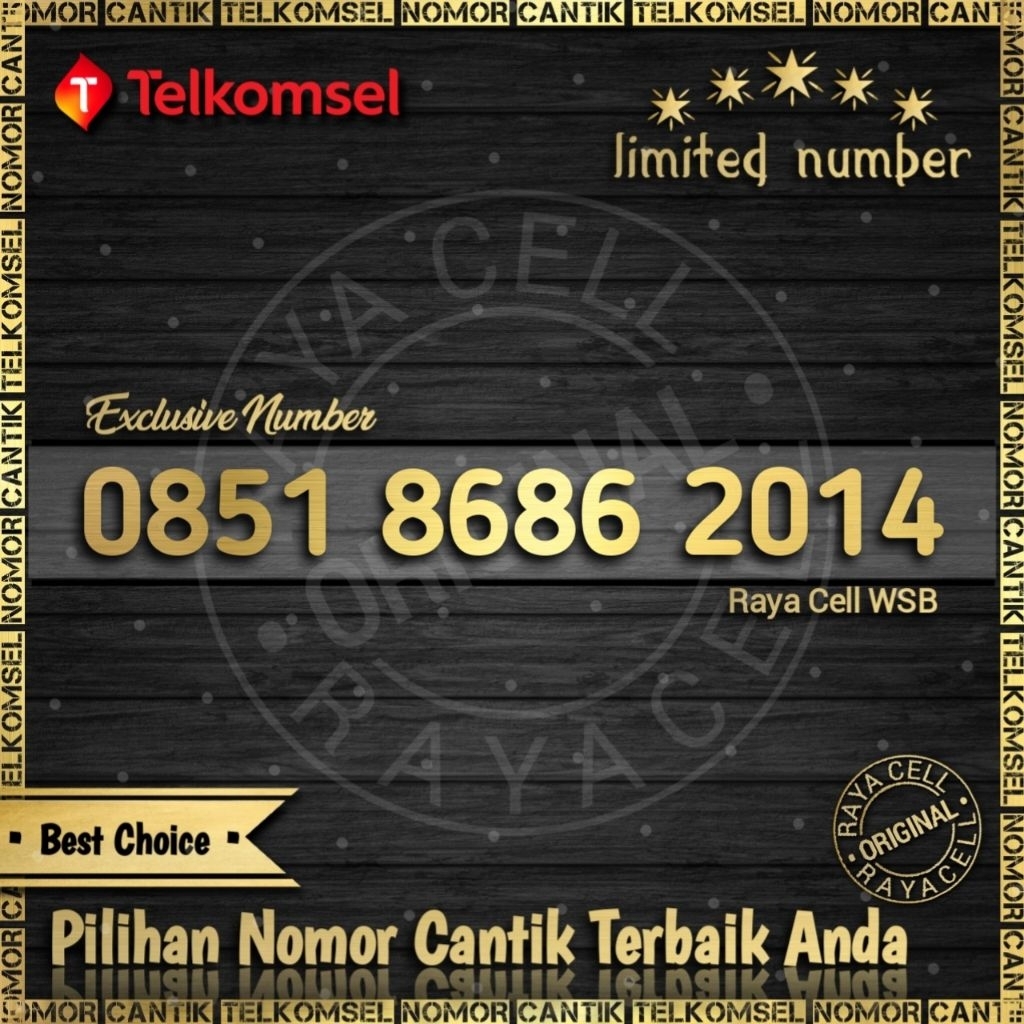 Nomor Cantik Simpati Seri Tahun 8686 2014