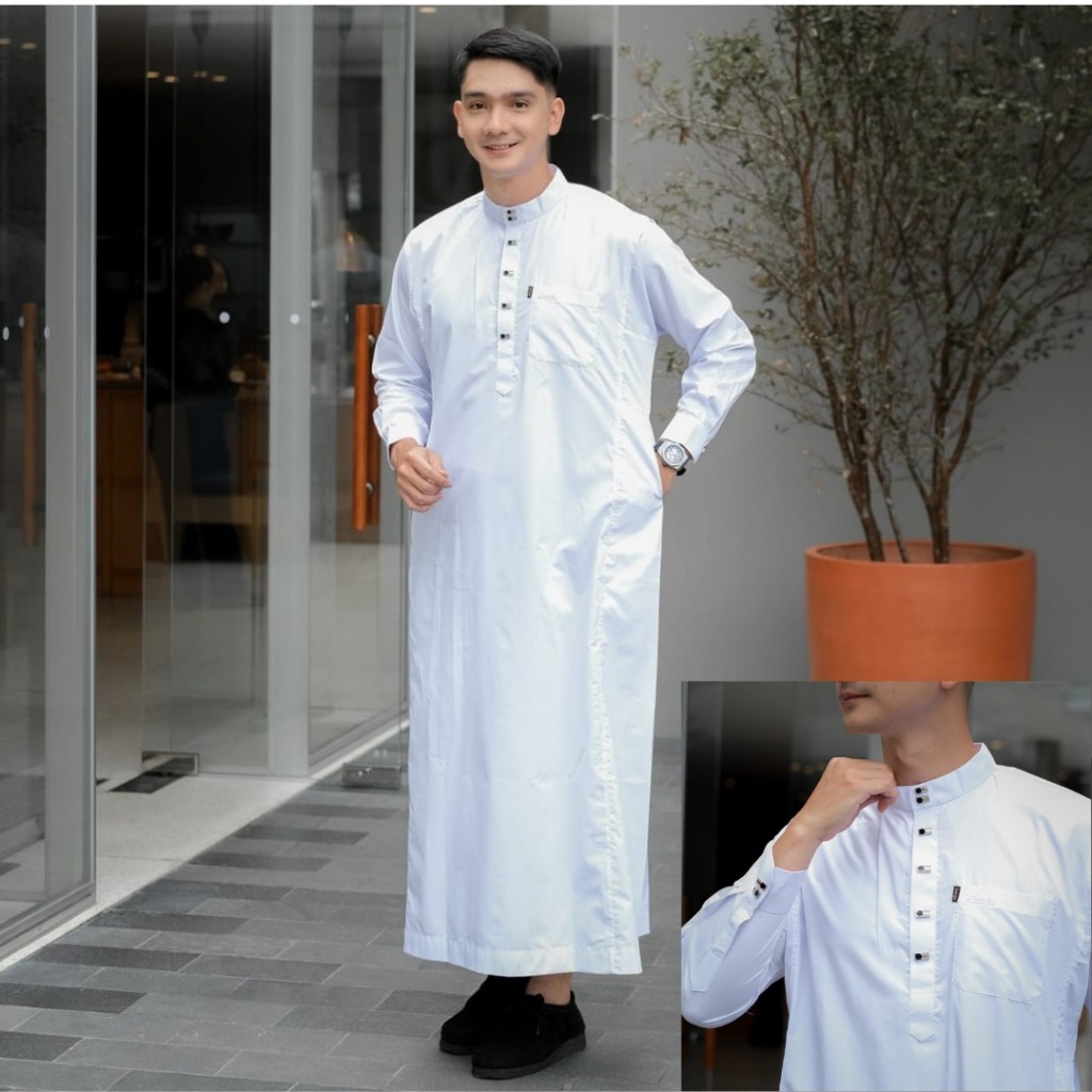 Gamis Pria Slimfit | Gamis Pria | Gamis Slimfit  jubah pria muslim Bahan Katun Toyobo