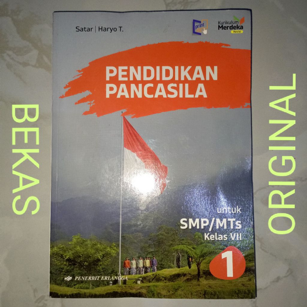 ( BUKU BEKAS ) ( ORIGINAL ) Pendidikan Pancasila PPKN PKN Kewarganegaraan Kelas 7 VII 1 I SMP MTS Pe