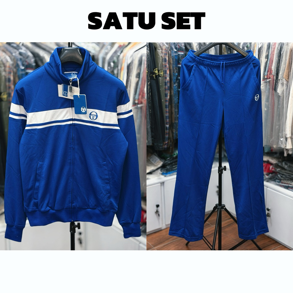 Tracktop Set Sergio Tacchini Tamarindo Blue Brand New With Tags Original 100%  Size : M ( 69 X 54 ) 