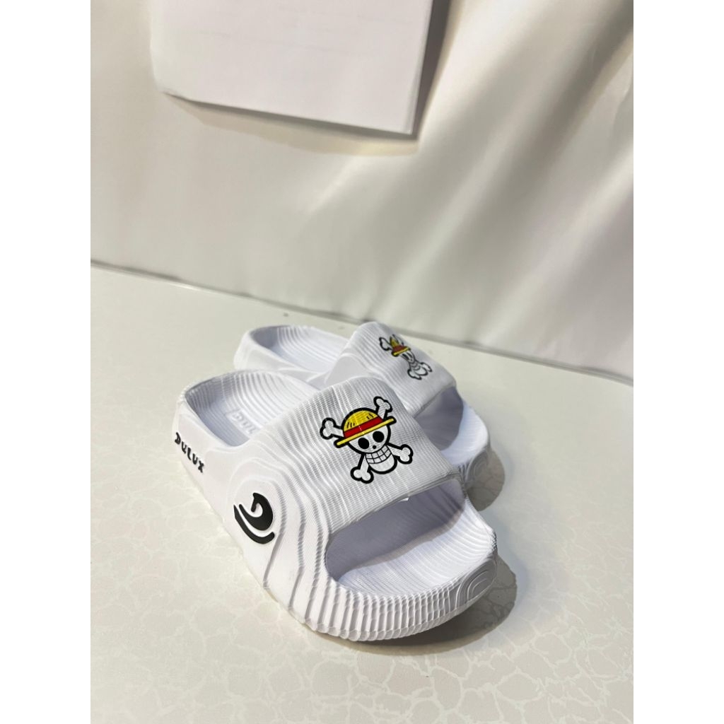 Sandal Anak One Piece Putih Sandal One Piece Sandal Anak cowok Sandal Slop One Piece Putih anak Sand