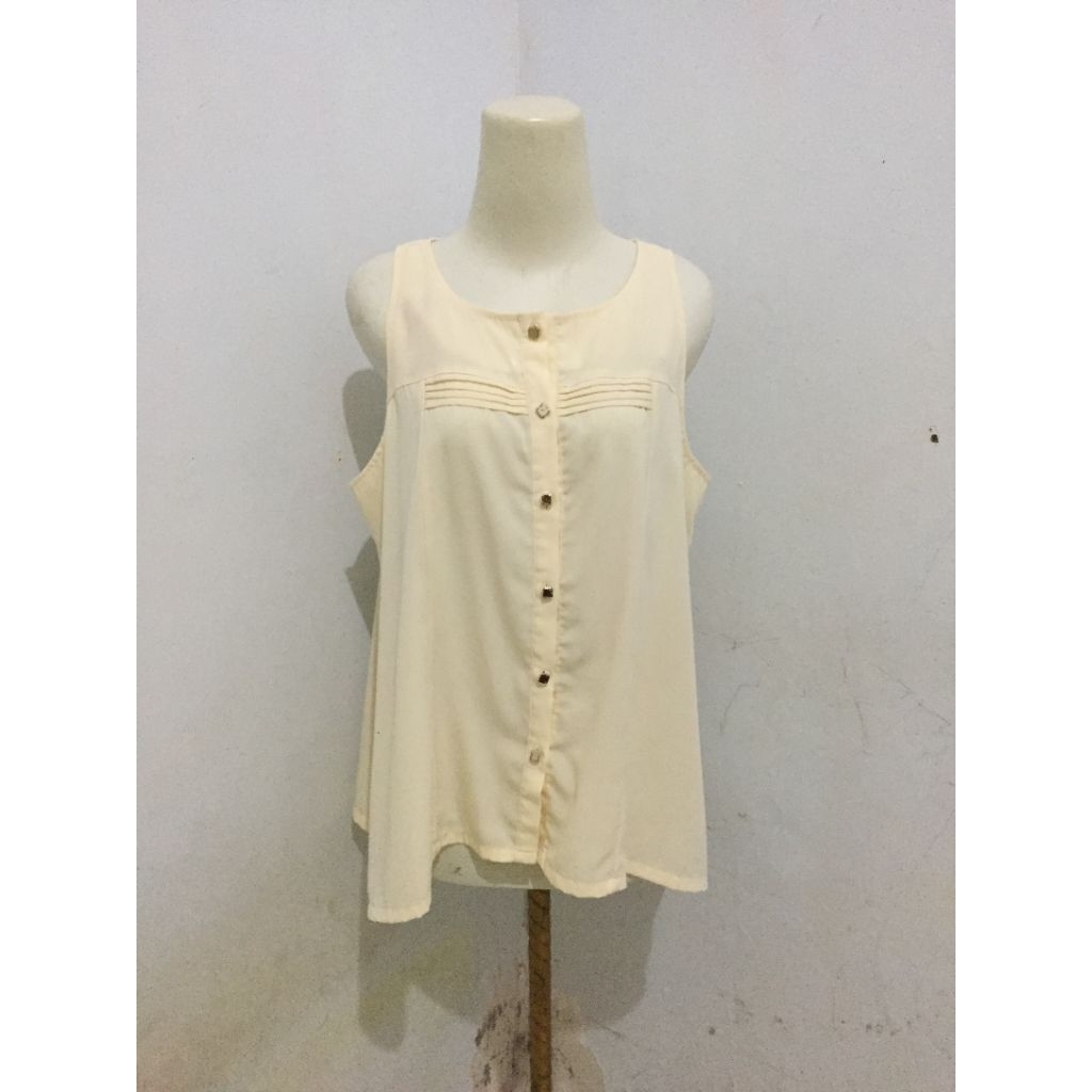 [preloved] gaudi sleeveless soft yellow