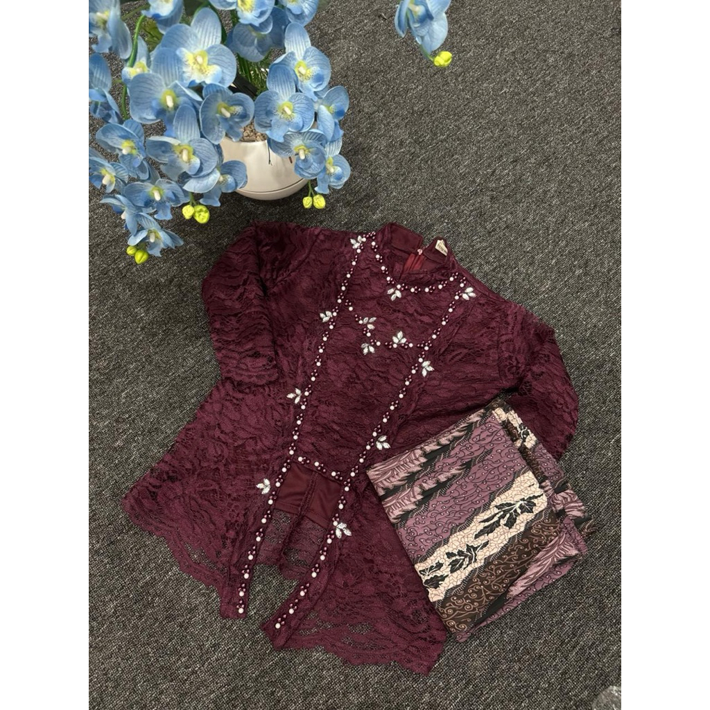 Set Kebaya Anak Modern / Setelan Kebaya tradisional Kutubaru Kartini Anak Kerah Payet Modern / Setel