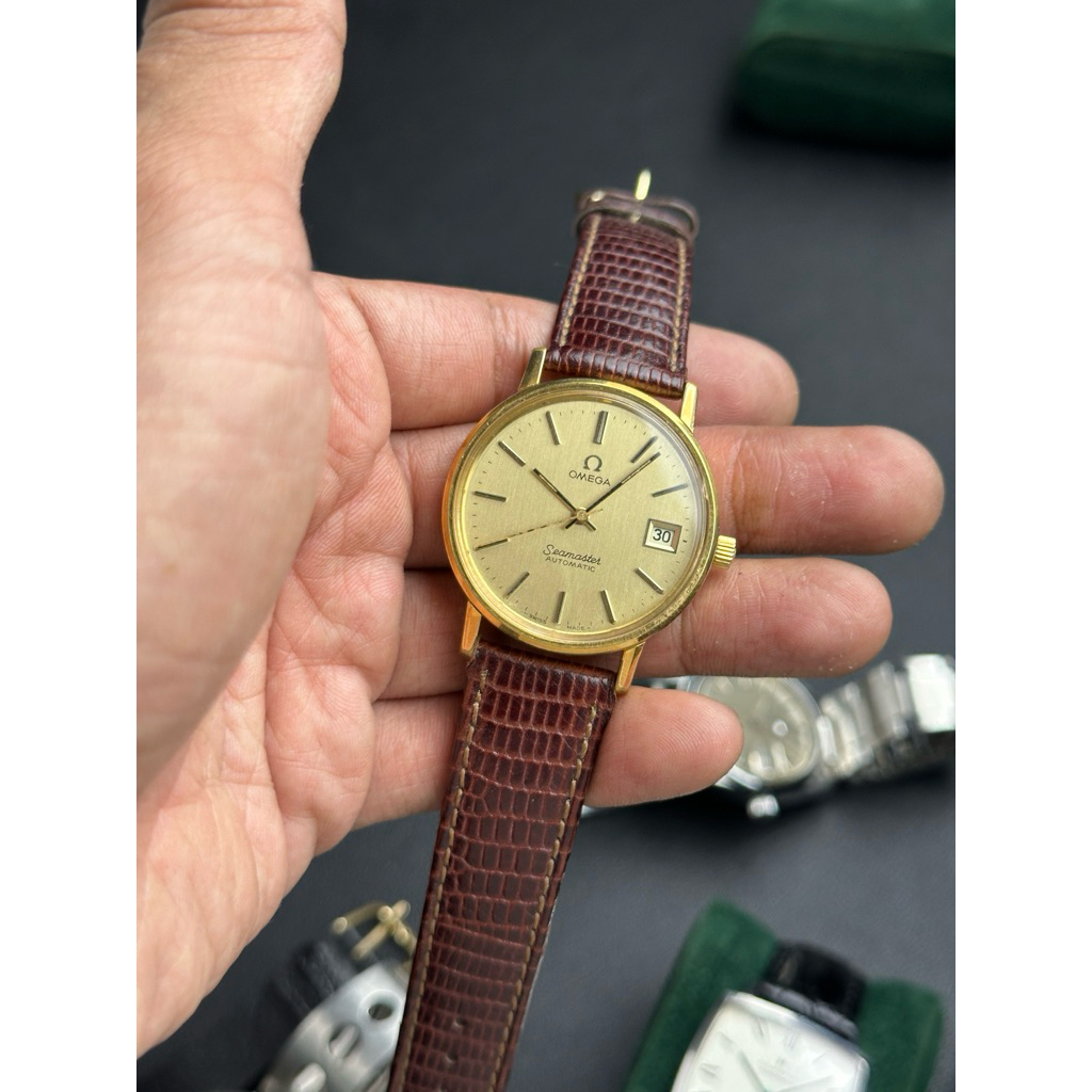 JAM TANGAN VINTAGE OMEGA SEAMASTER AUTOMATIC 166.0202 CAL. 1012 GOLD PRELOVED