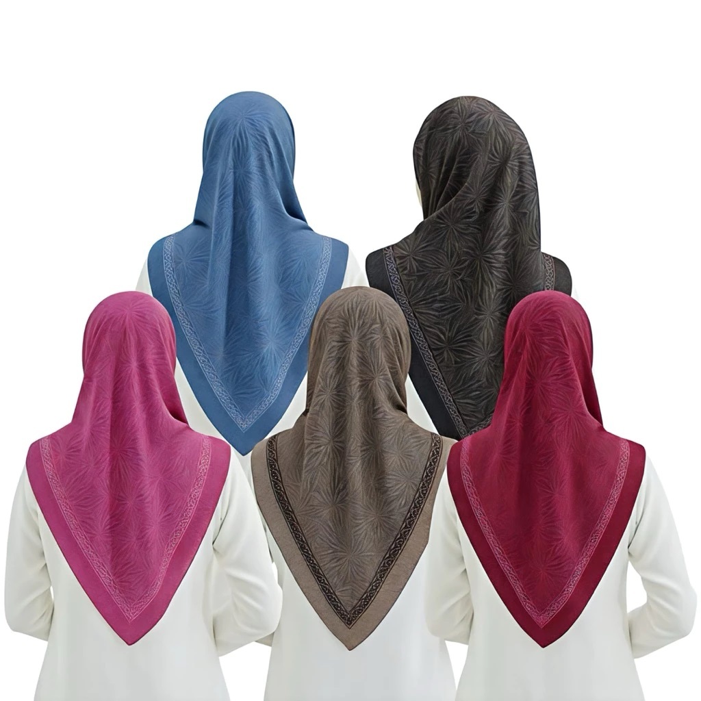 HIJAB SEGI EMPAT JILBAB SEGI EMPAT MOTIF KERUDUNG MOTIP