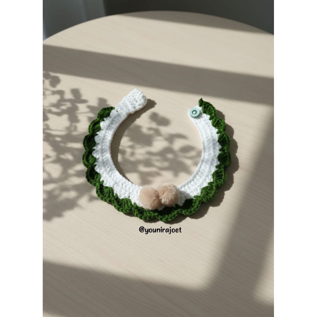 Pet collar crochet kalung kucing rajut