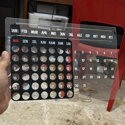 Kalender Abadi Estetik Kalender 2026 Akrilik Aesthetic kalender akrilik