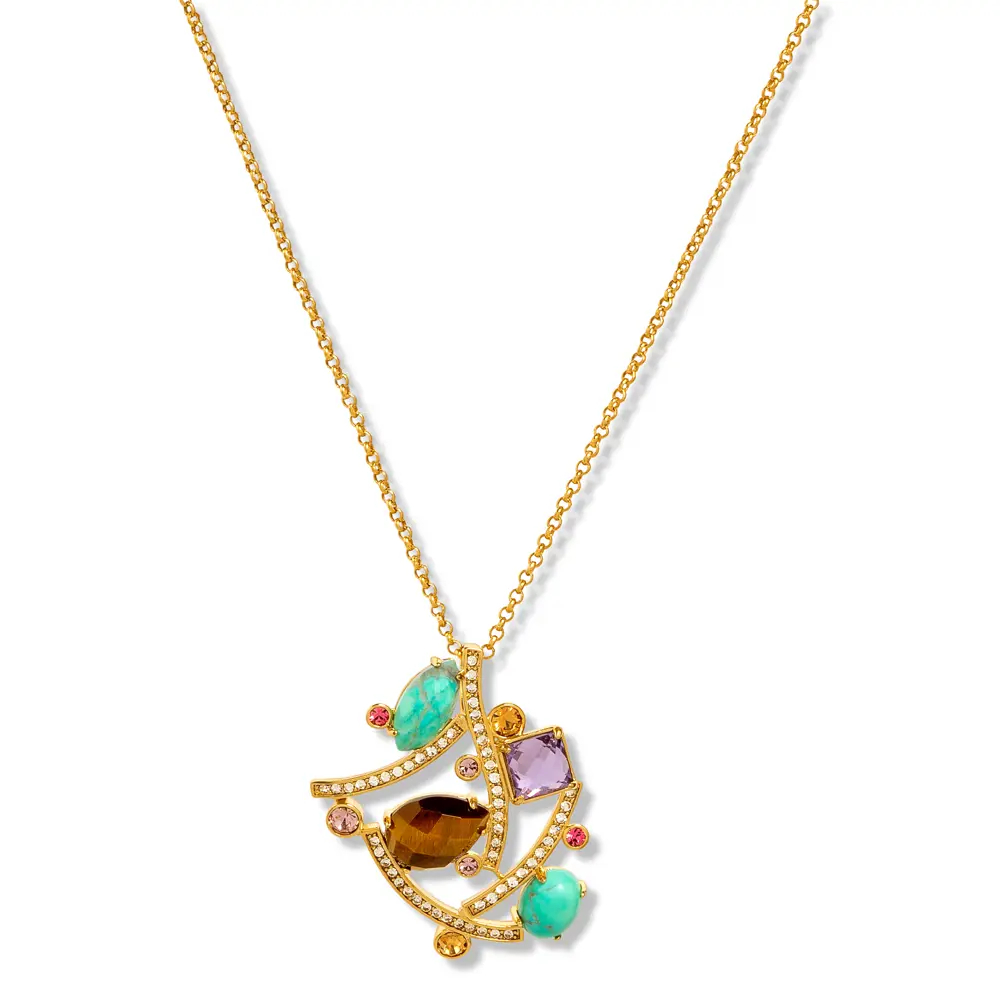 sunny turquoise pendant necklace