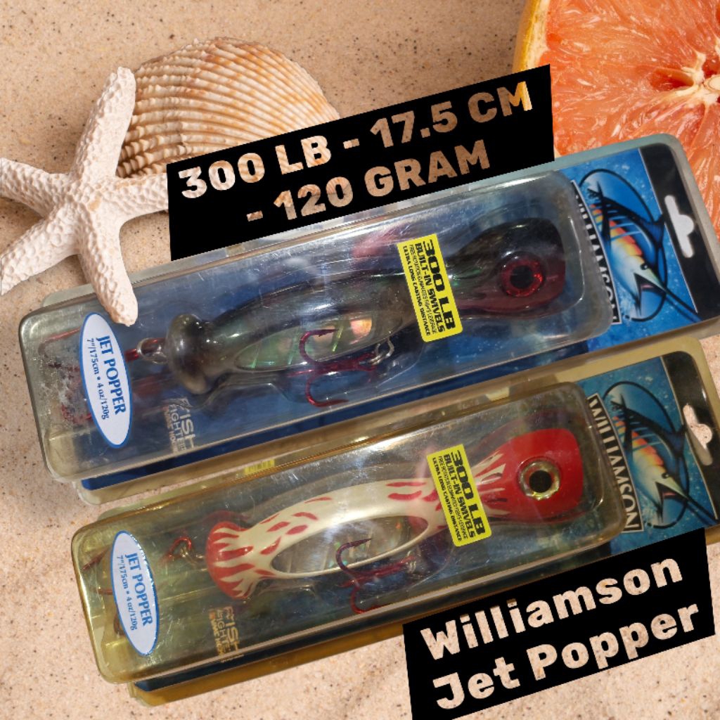 WILLIAMSON JET POPPER 17.5CM / 7" / 4oz / 120GRAM 300LB HARD LURE