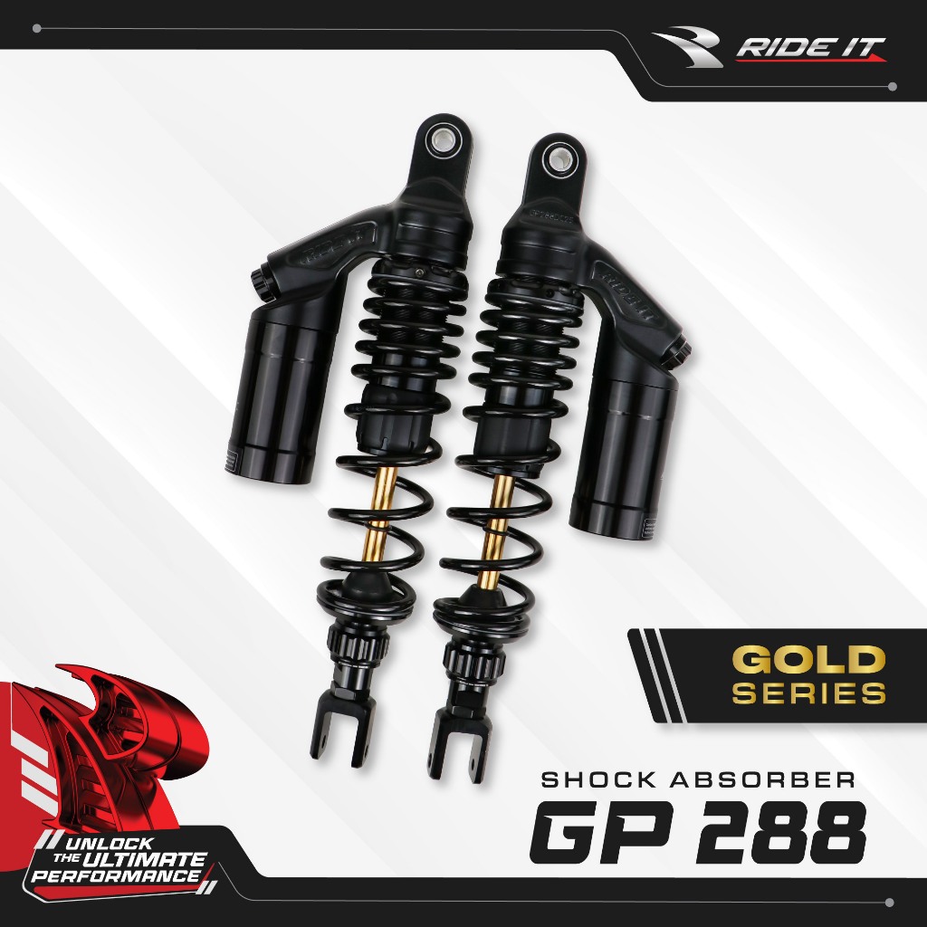 [RIDE IT] SHOCK ABSORBER GP 288 GOLD SERIES/SHOCKBREAKER RIDE IT GP 288 DOUBLE CLICK GOLD