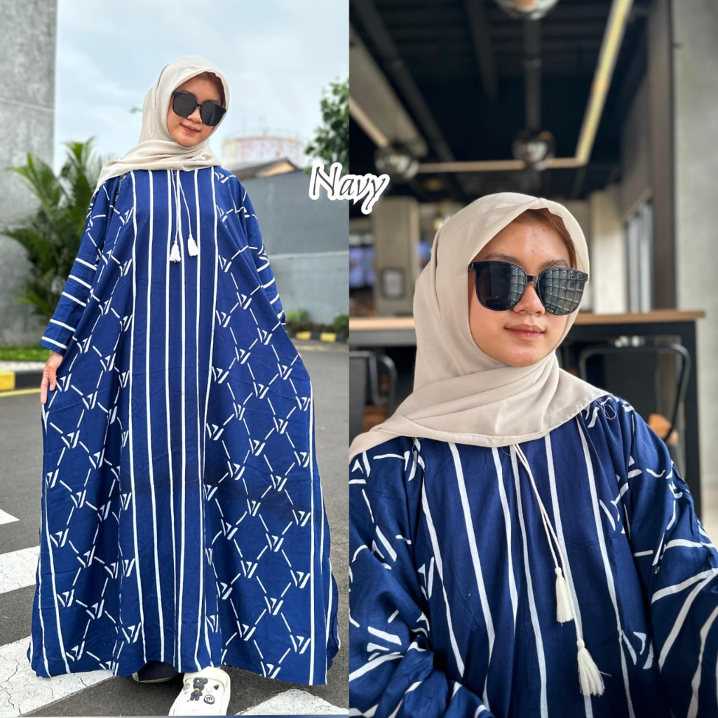 AZKIA - TERBARU GAMIS KAFTAN PAMELA BAHAN RAYON GRADE ADEM HALUS BUSUI FRENDLY BISA COD