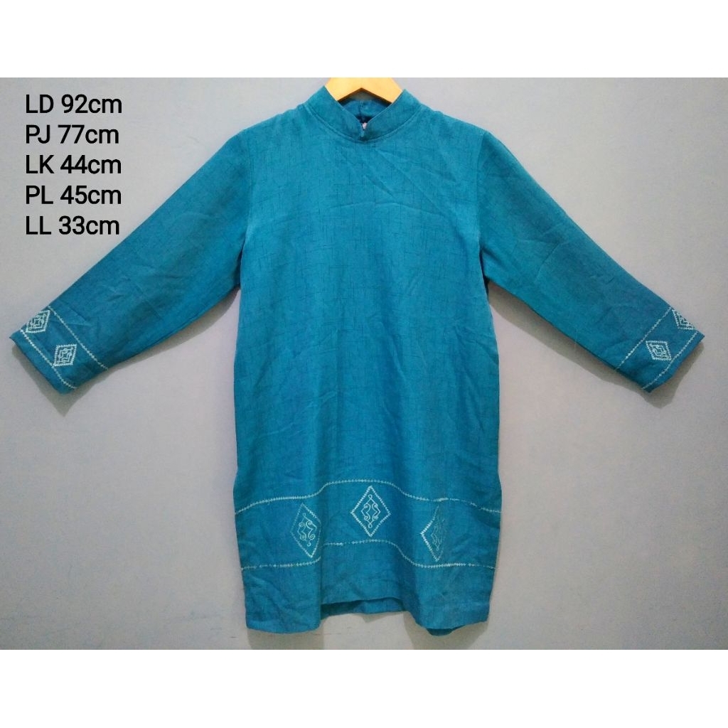 PRELOVED TUNIK BIRU TOSCA SIZE M