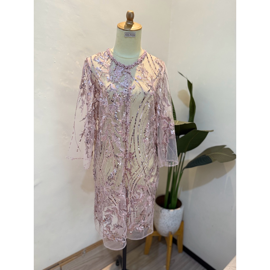 Outer Tile Bordir Full Payet Lengan Panjang