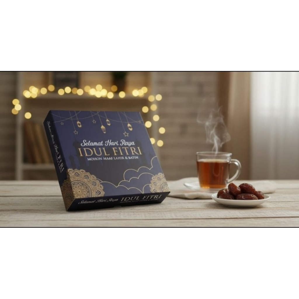 HARGA 10 Lembar Kardus LEBARAN kue kering kuker lebaran isi 4 toples dos paketan parcel isi 10 pcs