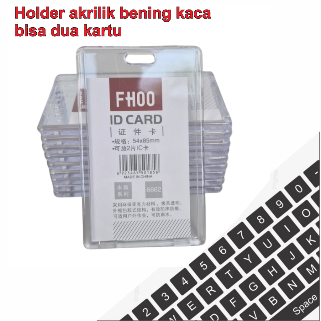 Holder Id Card Acrylic 2 Sisi DIY Member Tag || Acrylic Card Holder 2 Sisi Untuk Kartu Kredit KTP