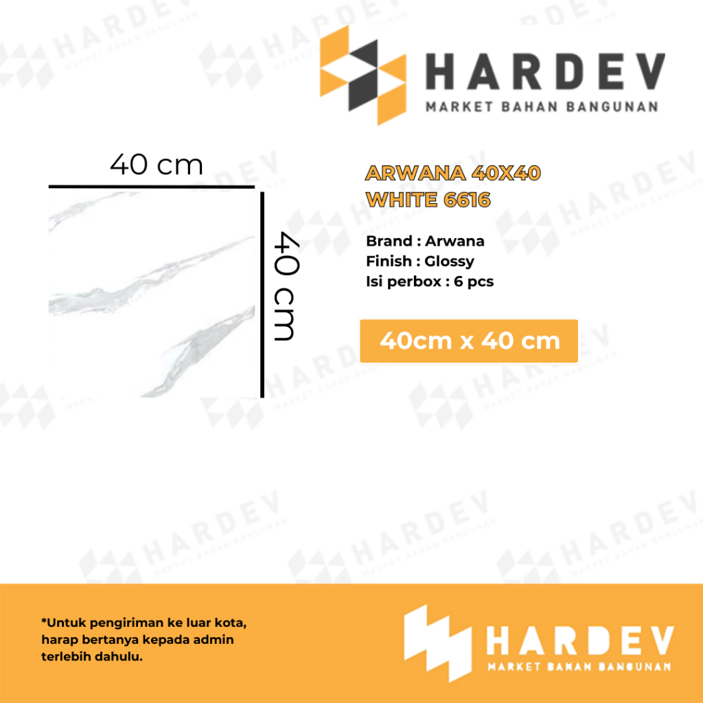 ARWANA 40x40 6616 White