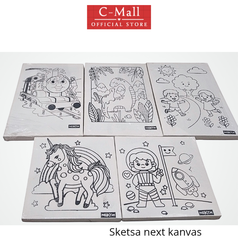 CM GROSIR Kanvas Lukis Sketsa 20X20 CM / 20x30 cm Berkualitas || Kanvas Lukis Sketsa Mewarnai