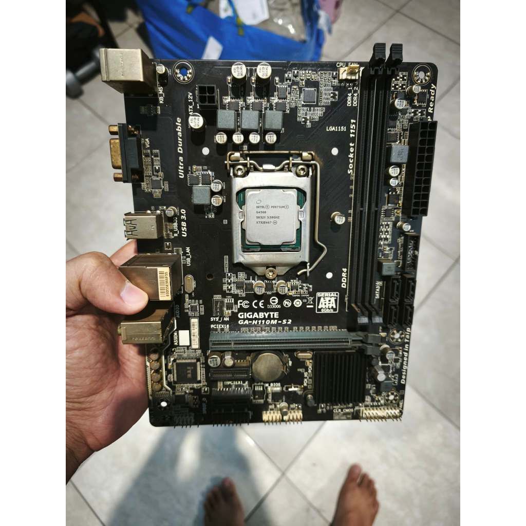 Motherboard H110M dan Proci g4560