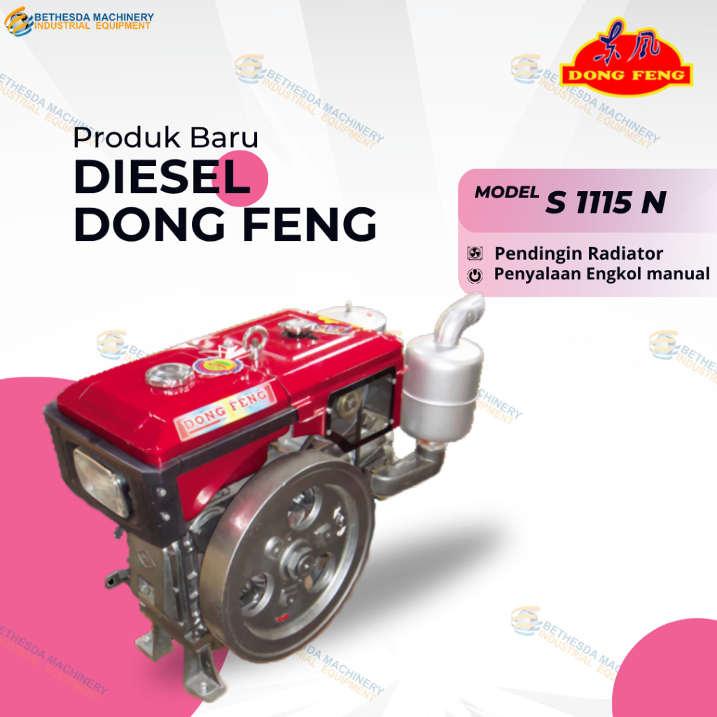 DONG FENG Diesel 24 HP Mesin Penggerak 24PK Dongfeng S 1115 MN
