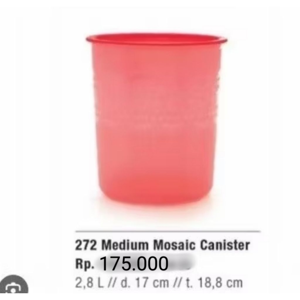 medium mosaic canister uk.2.8ltr tupperware
