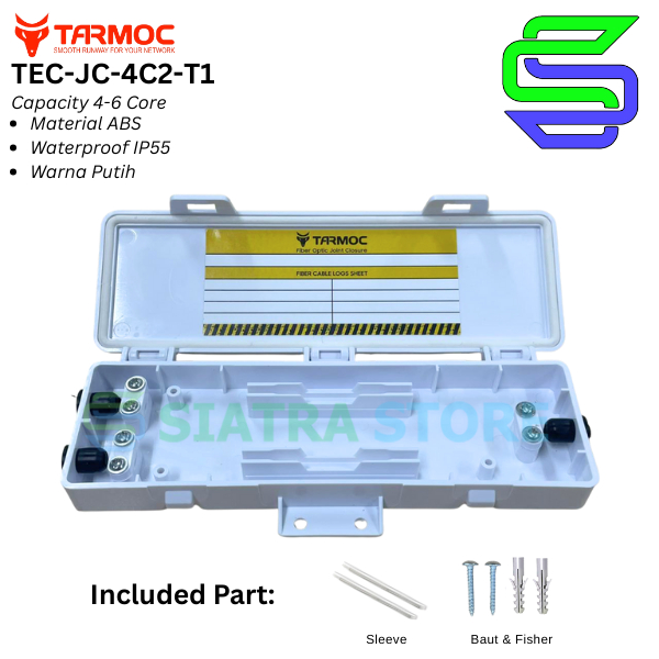 Tarmoc TEC-JC-4C2-T1 | Mini Joint Closure  4/6 Core Putih | 4/6 Core White