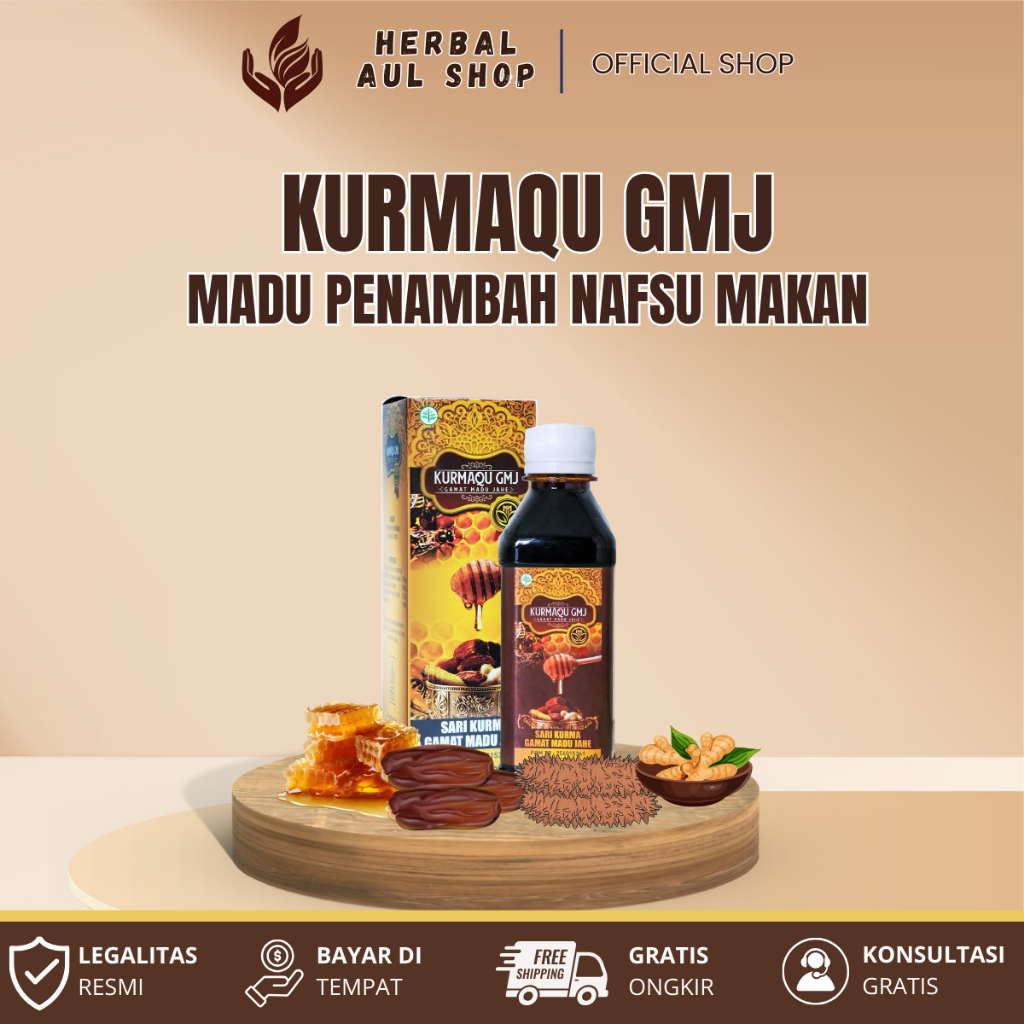 Kurmaqu GMJ Madu Penambah Nafsu Makan, Susah Makan, Kurang Nafsu Makan, Vitamin Penambah Berat Badan
