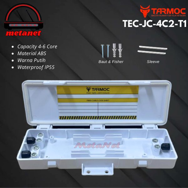 Tarmoc TEC-JC-4C2-T1 | Mini Joint Closure  4/6 Core Putih | 4/6 Core White