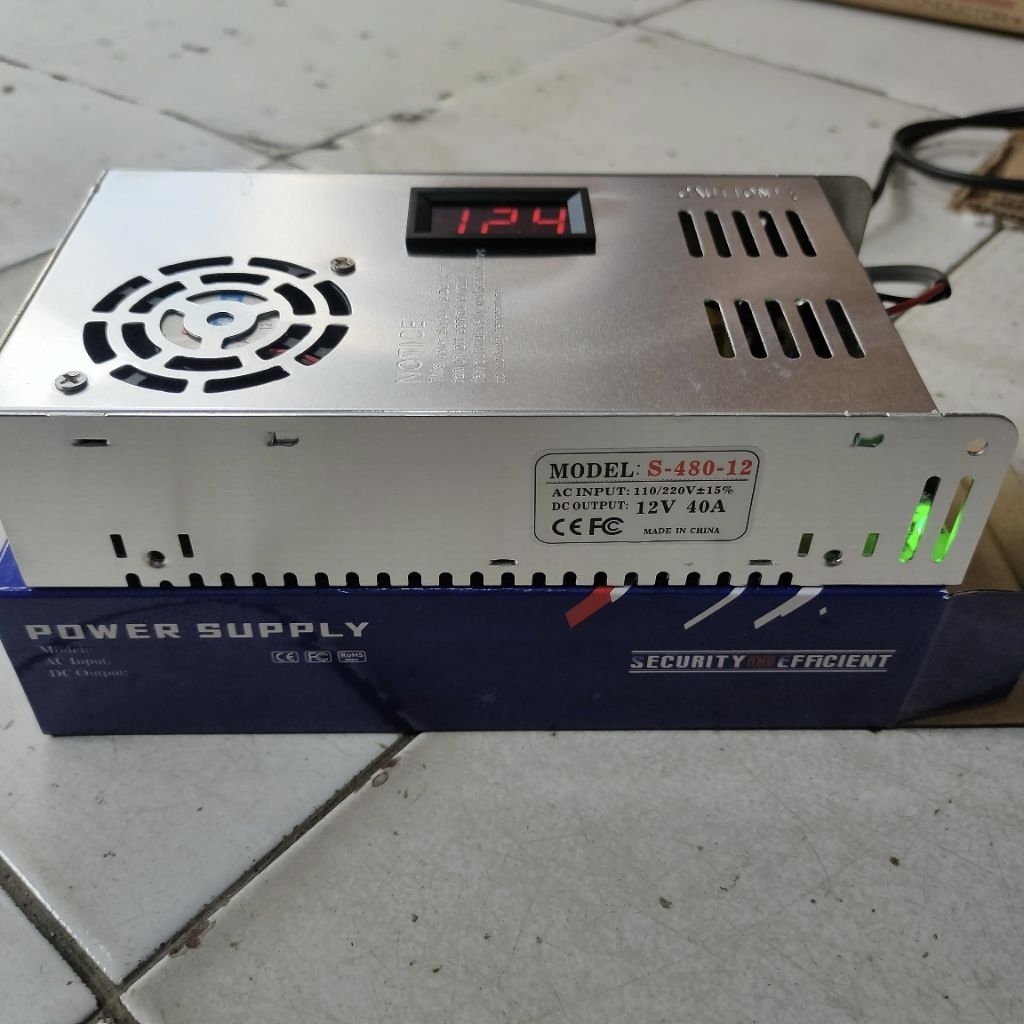 POWER SUPPLY 12V 40A + FAN/ Power supply 40a 12v +fan