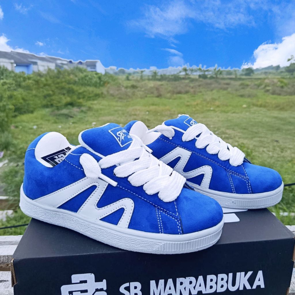 Sepatu Sneakers Unisex Suede XL Pria Wanita Anak Remaja Dewasa Bahan Suede XL Busa Tebal Gemuk Tali 