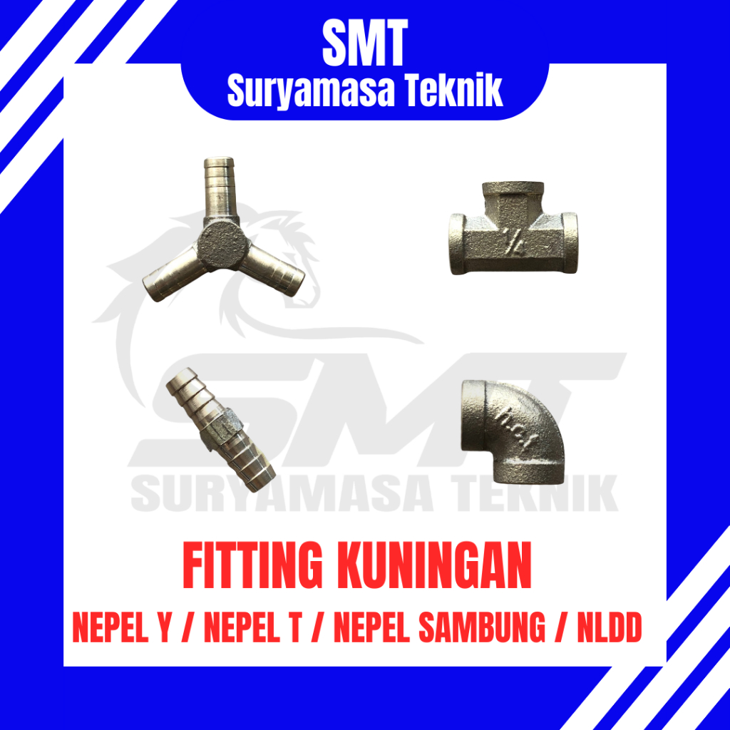 FITTING SAMBUNGAN KUNINGAN (BRASS) - NEPEL Y, NEPEL T, NEPEL L, NEPEL SAMBUNG