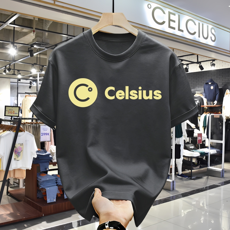 CELCIUS Original Kaos Pria Wanita Lengan Pendek Oversize Fit Longgar Bahan Katun Printing Streetwear