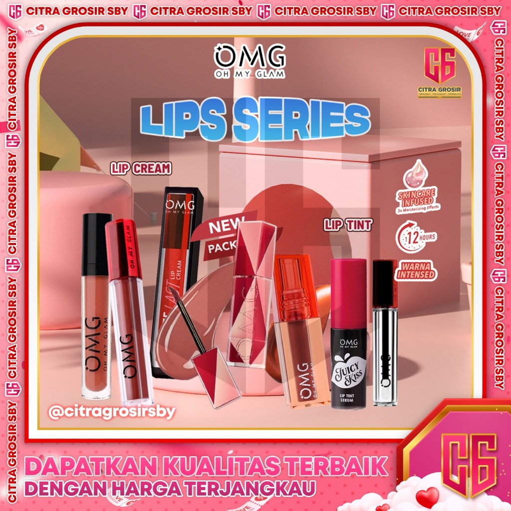 OMG Oh My Glam Matte Kiss Lip Cream 2.9 Gr || Lip Cream Matte || Tahan Lama 12 Jam || Ringan