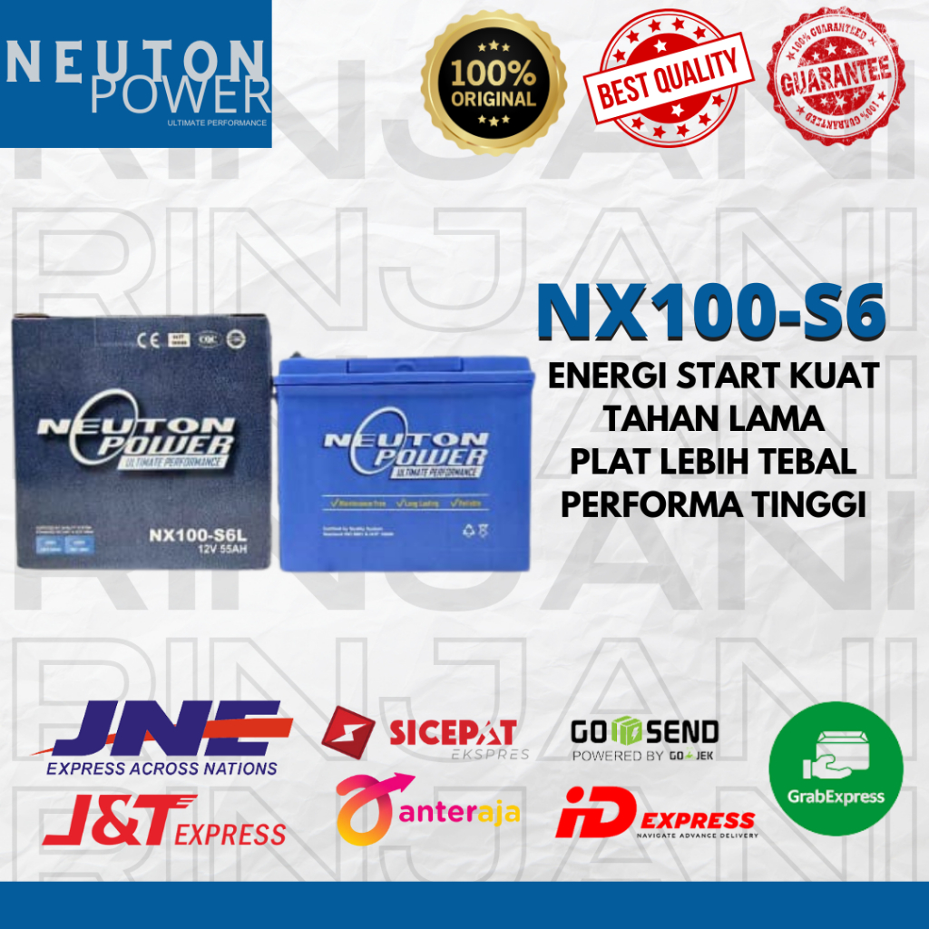 AKI MOBIL KERING 55 AMPER NEUTRON POWER NS60 / NX100-S6 KATANA // KARIMUN // AVANZA // GRANDMAX // S