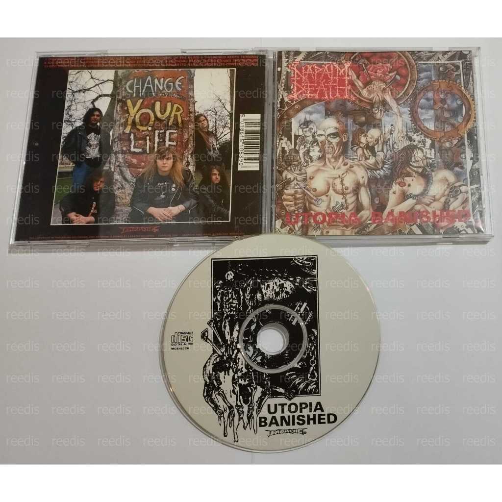 Napalm Death - Utopia Banished, 1st press UK - CD