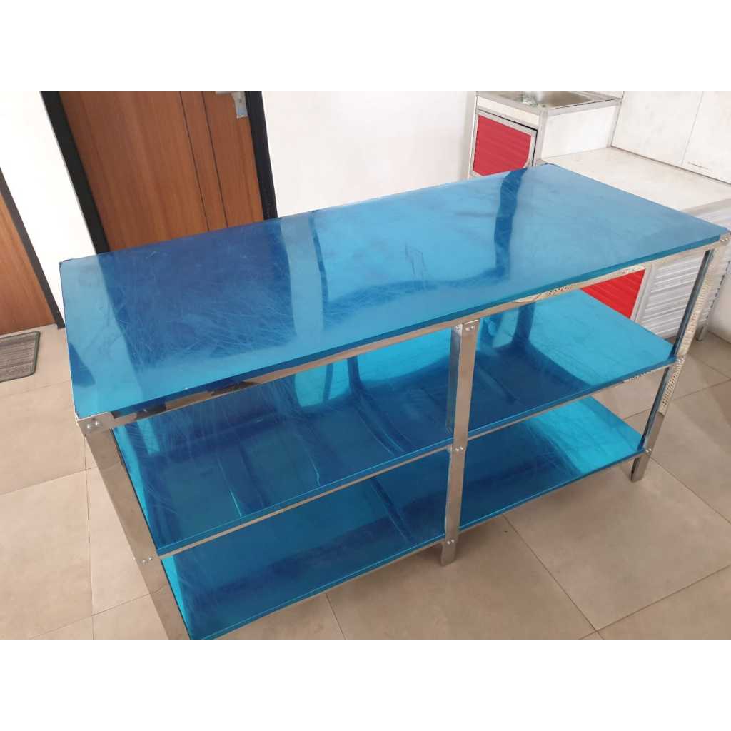Meja Stainless 3 Rak Type WT5 Mr. Dapur / MEJA DAPUR STAINLESS / MEJA DAPUR MBG