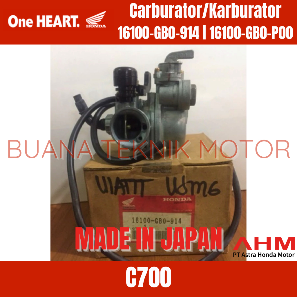 100% ASLI HONDA - Karburator/ Carburator Honda Supercup C700 [16100-GB0-914] [16100-GB0-P00] Made in
