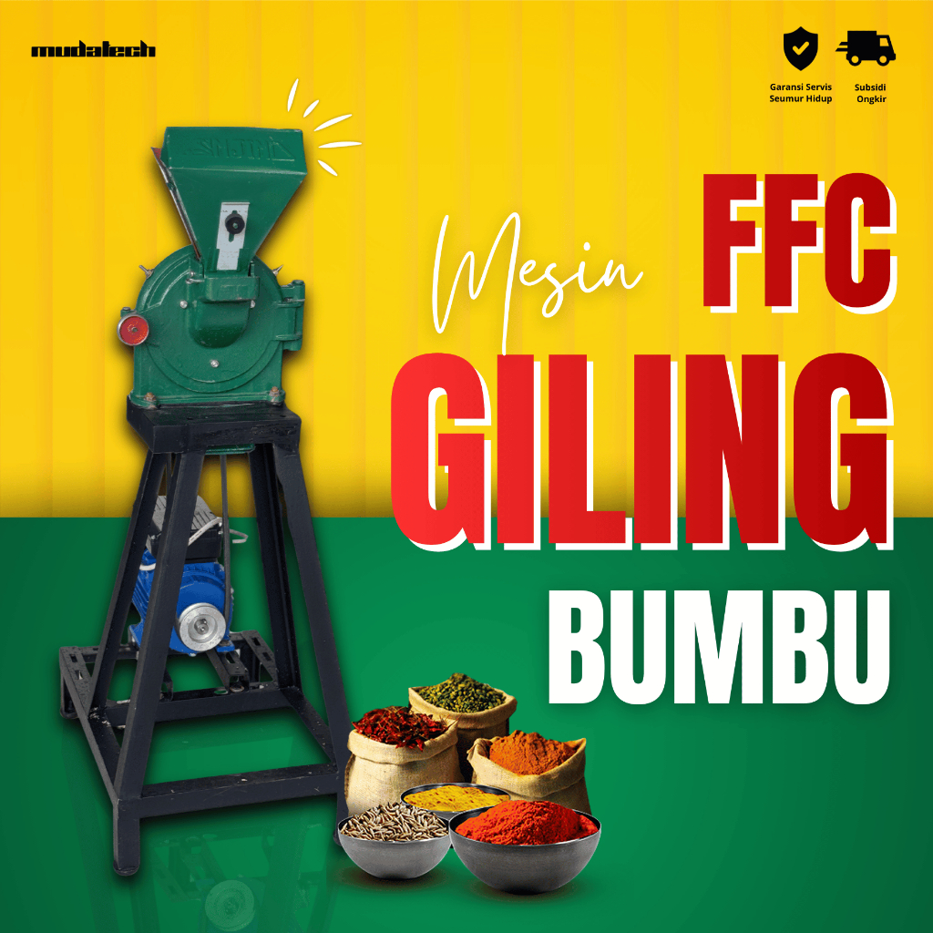 Mesin Giling Bumbu Tepung FFC15 / Disk mill Mesin Penepung Penggiling Bumbu FFC 15